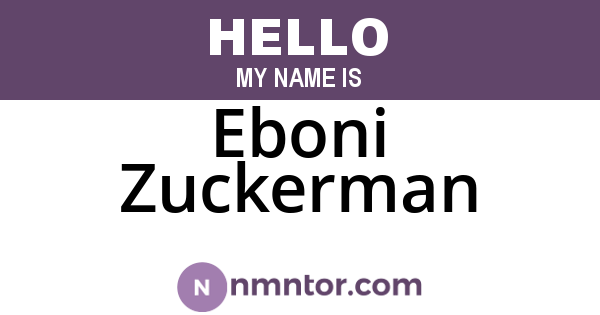 Eboni Zuckerman