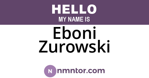 Eboni Zurowski