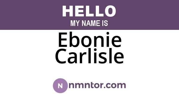 Ebonie Carlisle