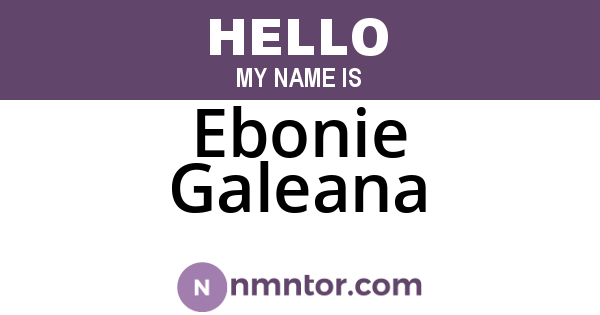 Ebonie Galeana