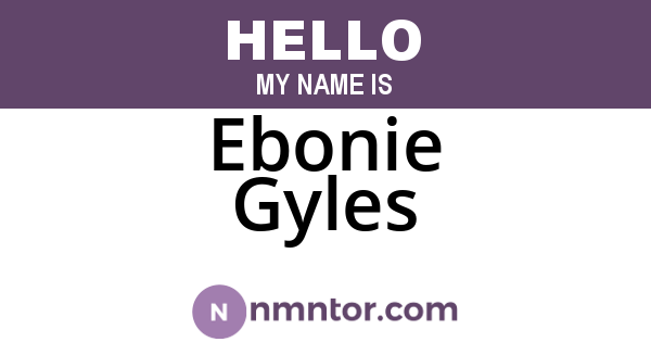 Ebonie Gyles