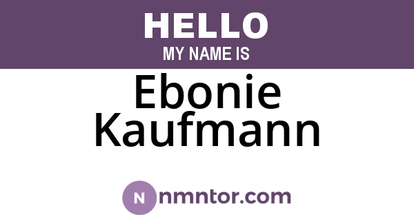 Ebonie Kaufmann