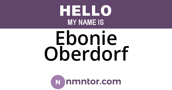 Ebonie Oberdorf