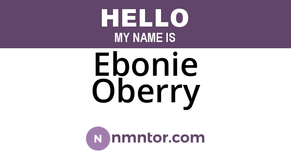 Ebonie Oberry