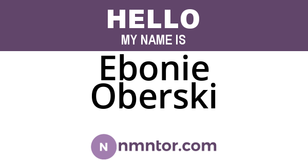 Ebonie Oberski
