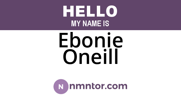 Ebonie Oneill
