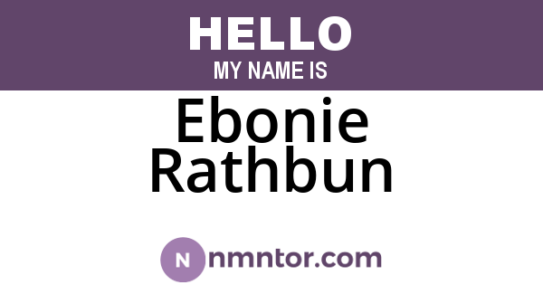 Ebonie Rathbun