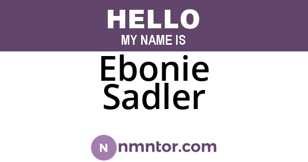 Ebonie Sadler