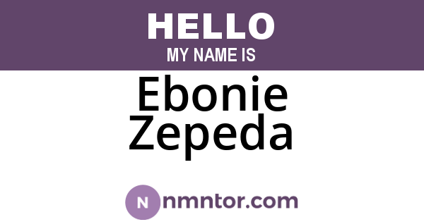Ebonie Zepeda