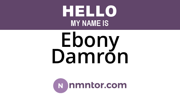 Ebony Damron