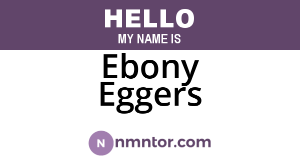 Ebony Eggers