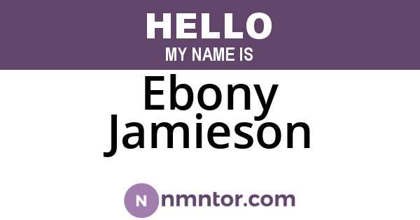 Ebony Jamieson