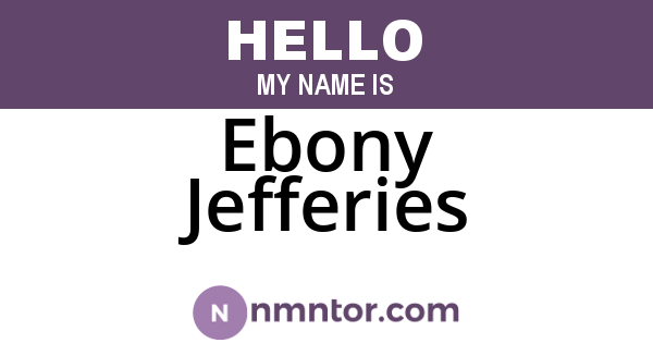 Ebony Jefferies