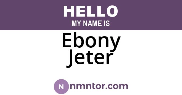 Ebony Jeter