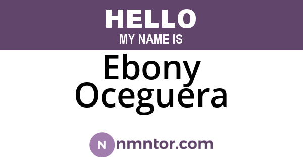 Ebony Oceguera