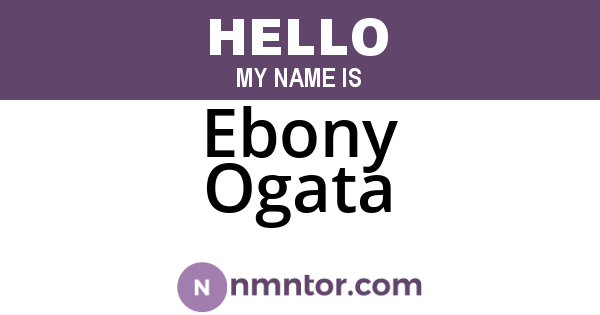Ebony Ogata
