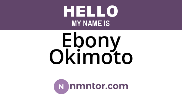 Ebony Okimoto