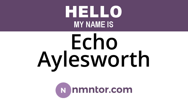 Echo Aylesworth