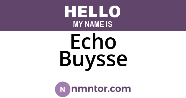 Echo Buysse