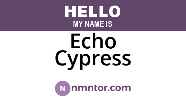 Echo Cypress