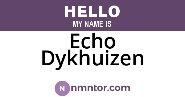 Echo Dykhuizen