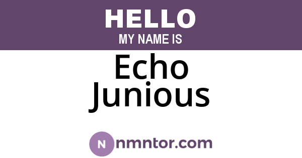Echo Junious