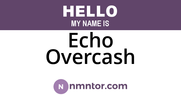 Echo Overcash