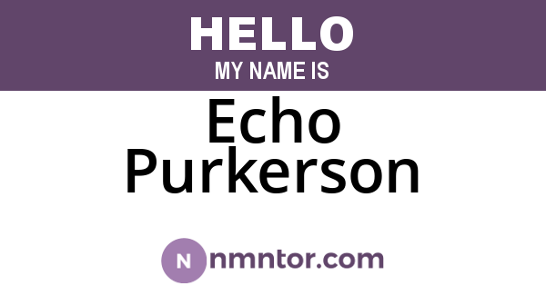 Echo Purkerson