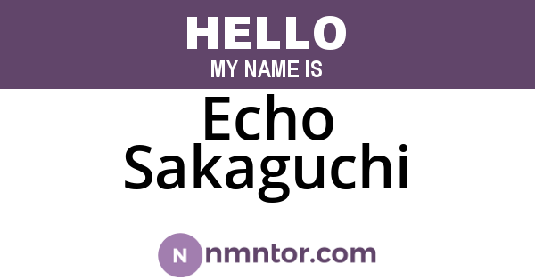 Echo Sakaguchi