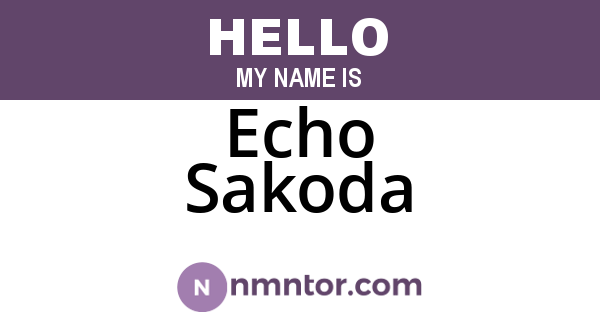 Echo Sakoda