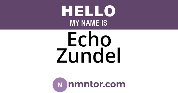 Echo Zundel
