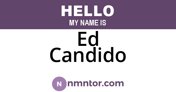Ed Candido