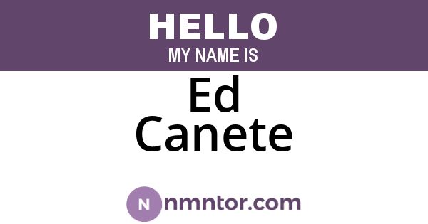 Ed Canete