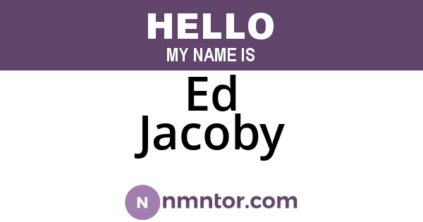 Ed Jacoby