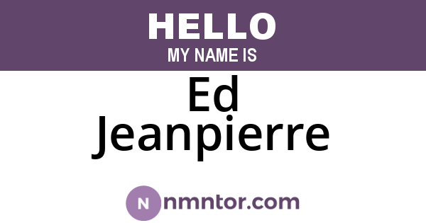 Ed Jeanpierre