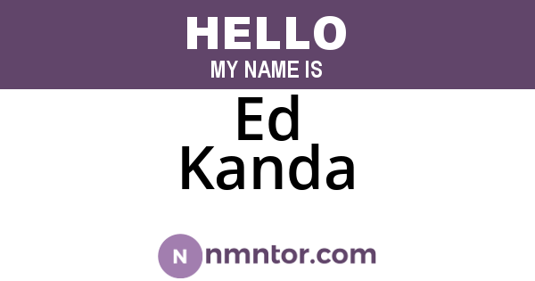Ed Kanda