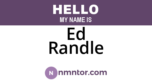 Ed Randle