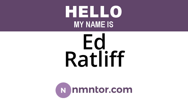 Ed Ratliff