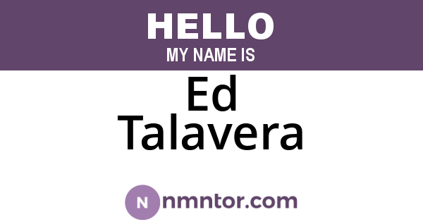 Ed Talavera
