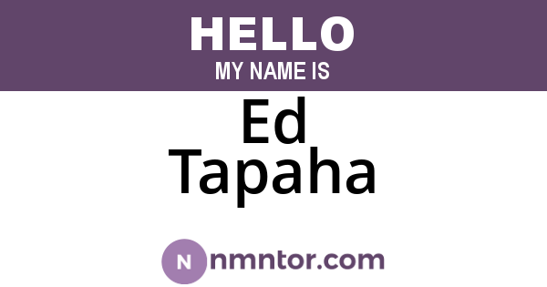 Ed Tapaha