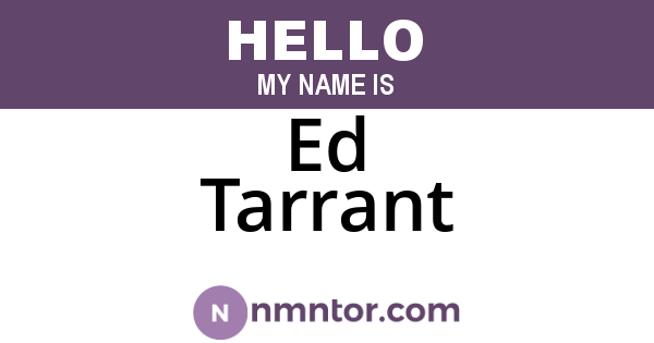 Ed Tarrant