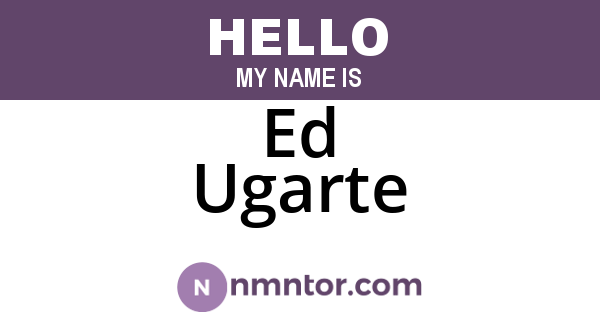 Ed Ugarte