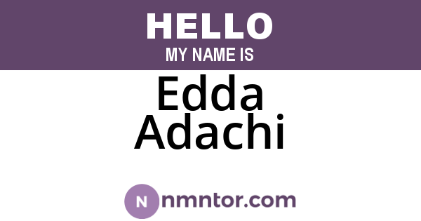 Edda Adachi