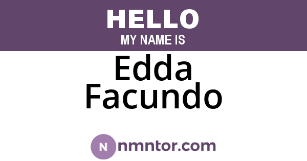 Edda Facundo