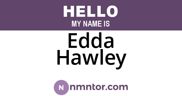 Edda Hawley