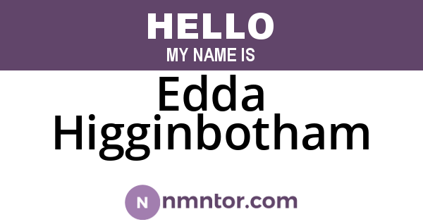 Edda Higginbotham