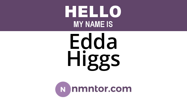 Edda Higgs
