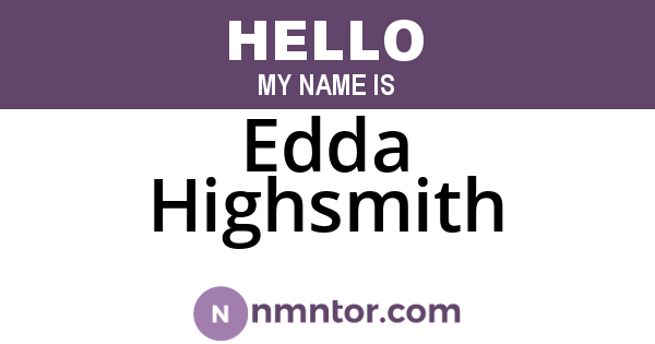 Edda Highsmith