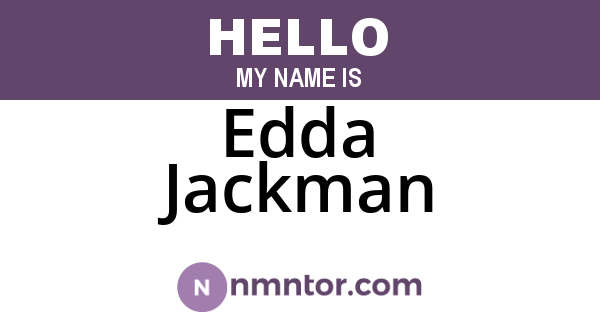 Edda Jackman