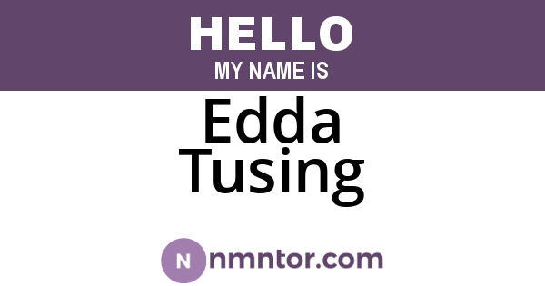 Edda Tusing